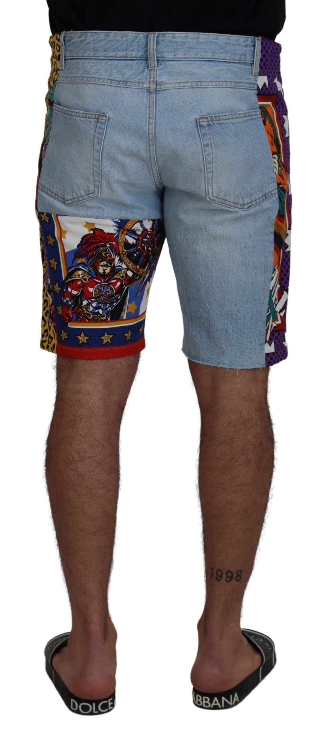 Dolce & Gabbana Multicolor Bermuda DG Patchwork Shorts