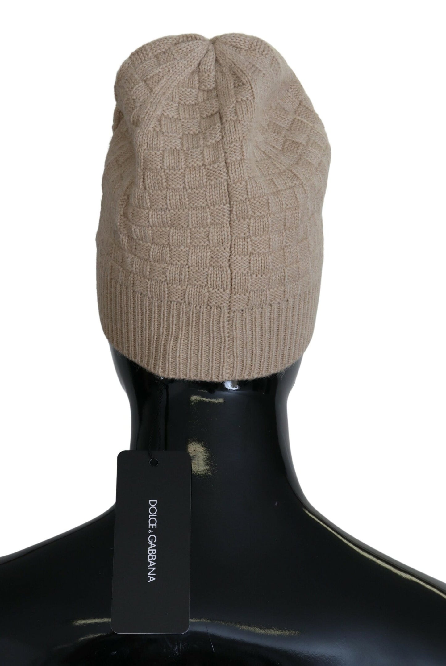 Dolce & Gabbana Chic Beige Camel Knit Beanie