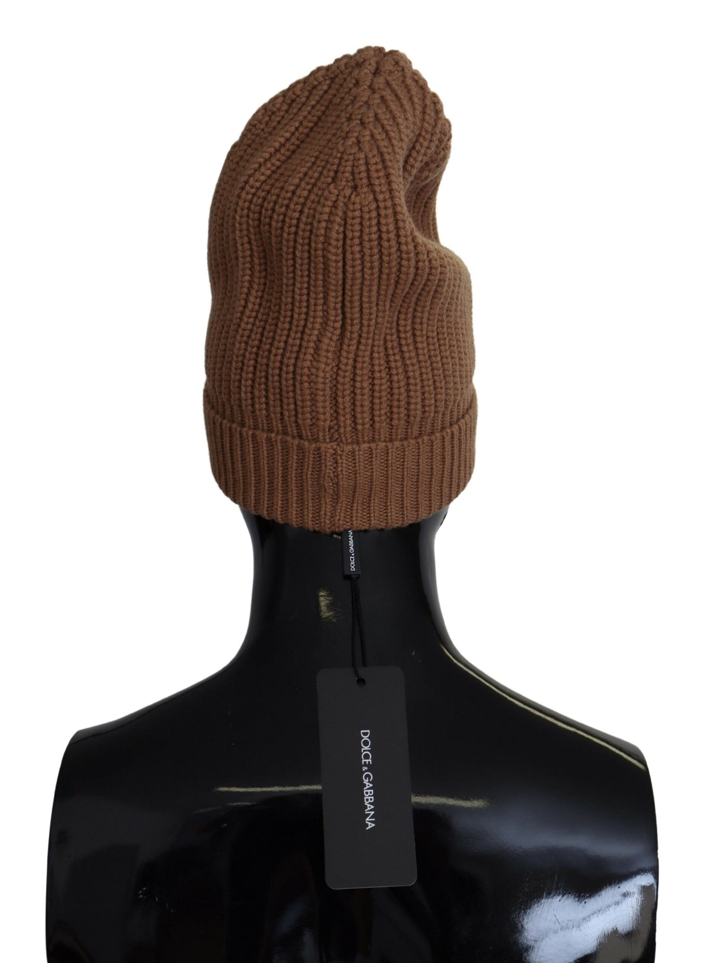 Dolce & Gabbana Elegant Brown Cashmere Beanie Hat