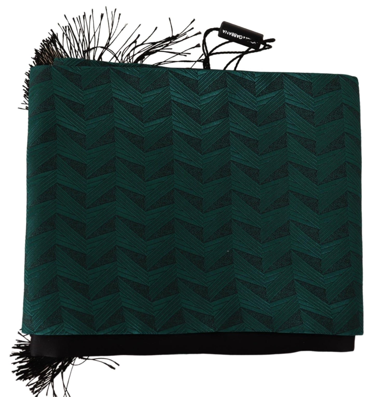 Dolce & Gabbana Elegant Silk Fringe Scarf in Green