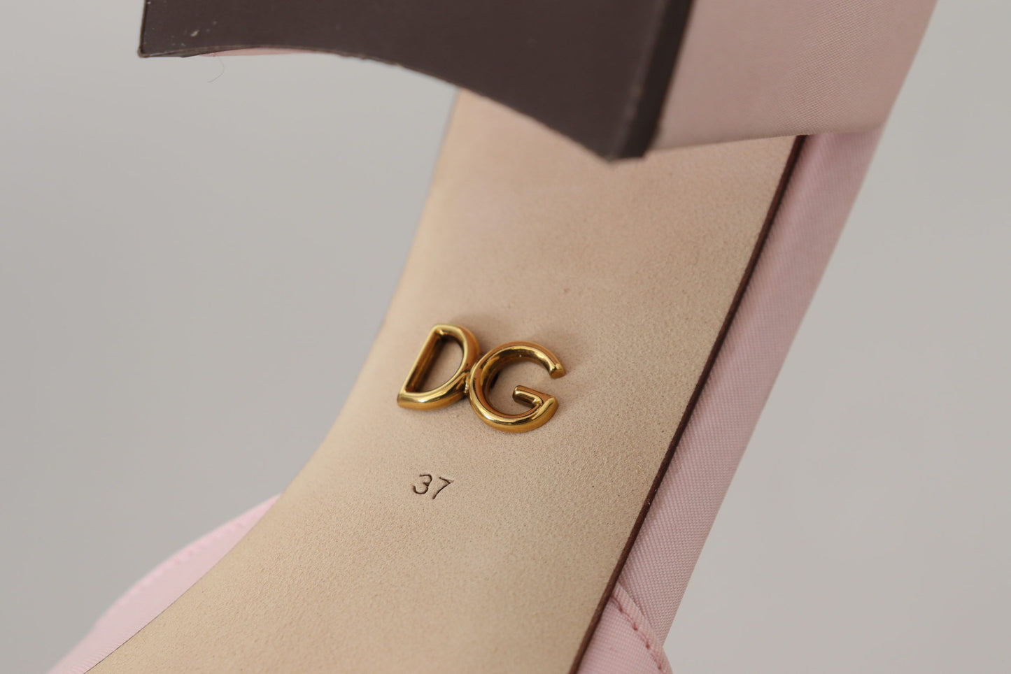 Dolce & Gabbana Elegant Pink Silk Slide Sandals