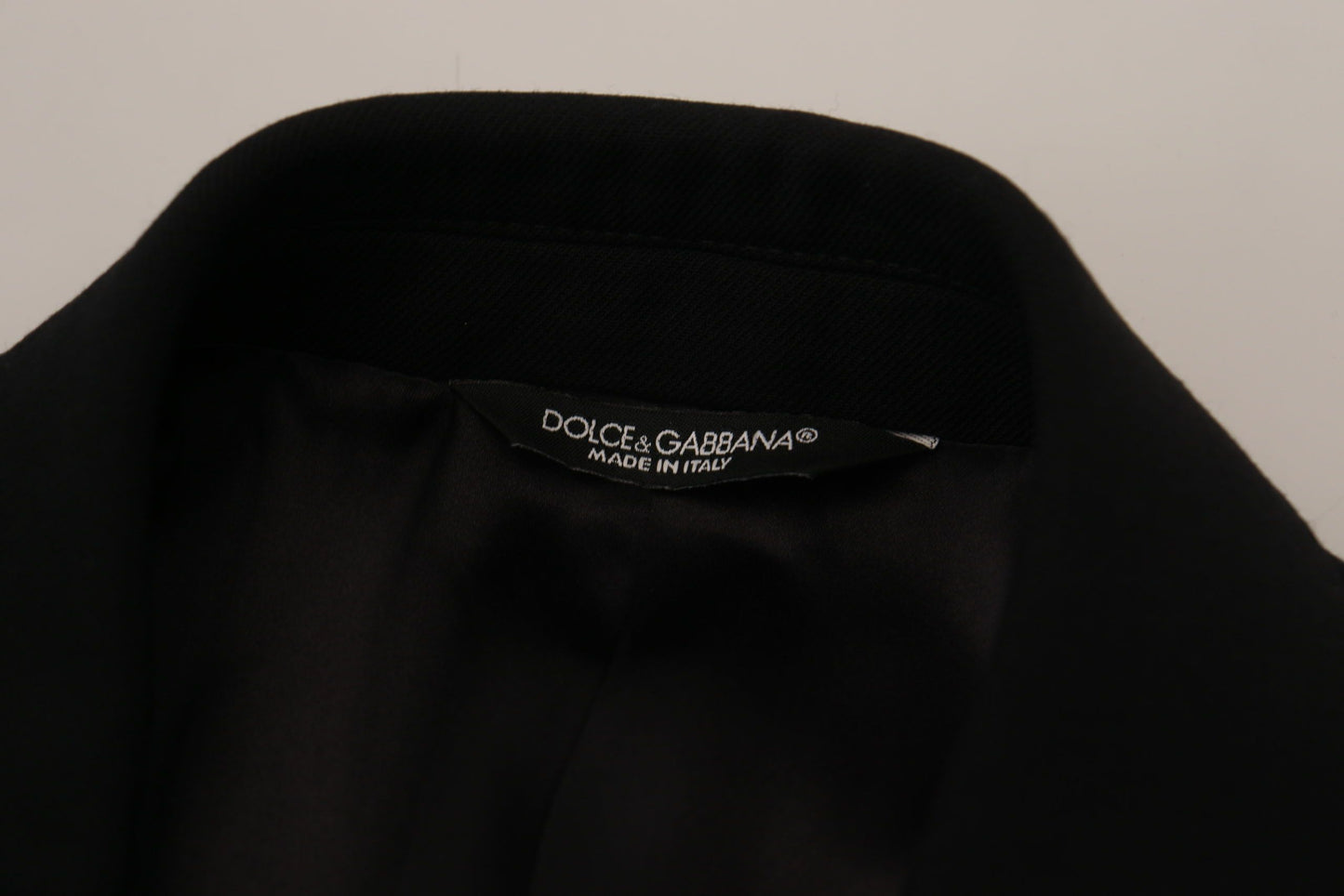 Dolce & Gabbana Elegant Black Double Breasted Wool Jacket