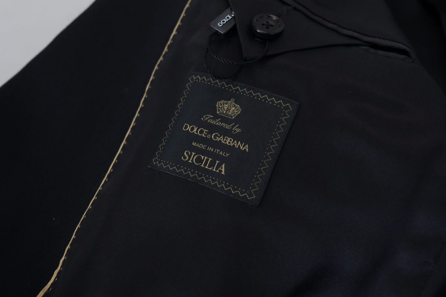 Dolce & Gabbana Elegant Black Double Breasted Wool Jacket