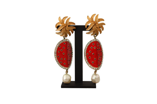 Dolce & Gabbana Elegant Multicolor Dangling Clip On Earrings