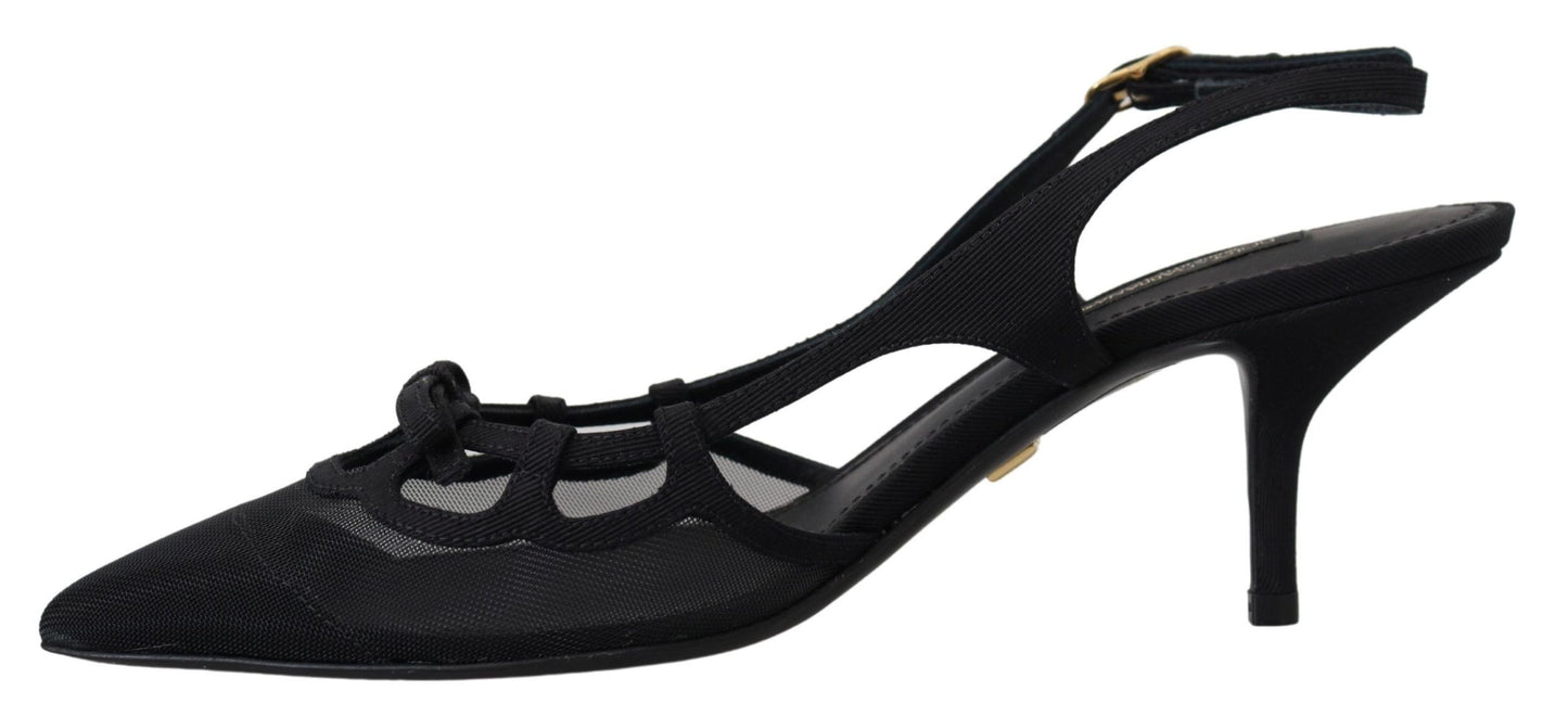 Dolce & Gabbana Elegant Slingback Heels in Timeless Black