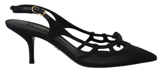 Dolce & Gabbana Elegant Slingback Heels in Timeless Black