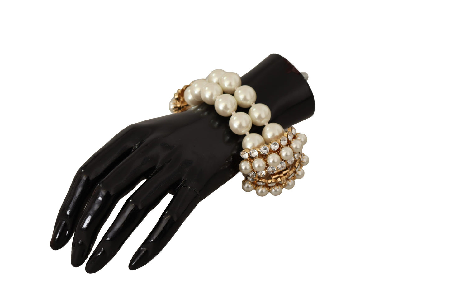 Dolce & Gabbana Elegant Faux Pearl Charm Bracelet