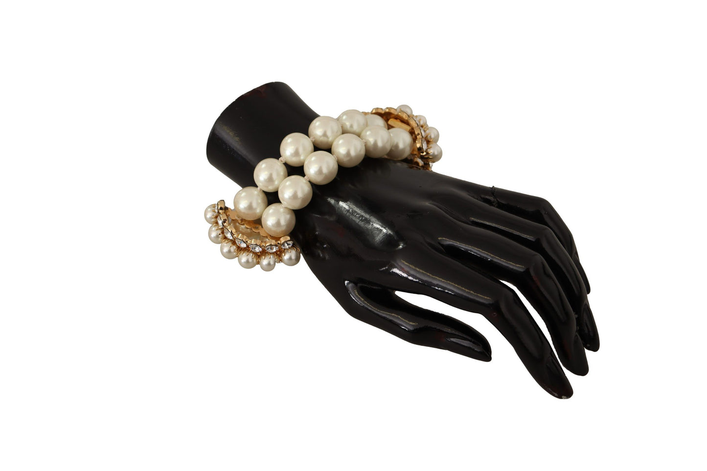 Dolce & Gabbana Elegant Faux Pearl Charm Bracelet