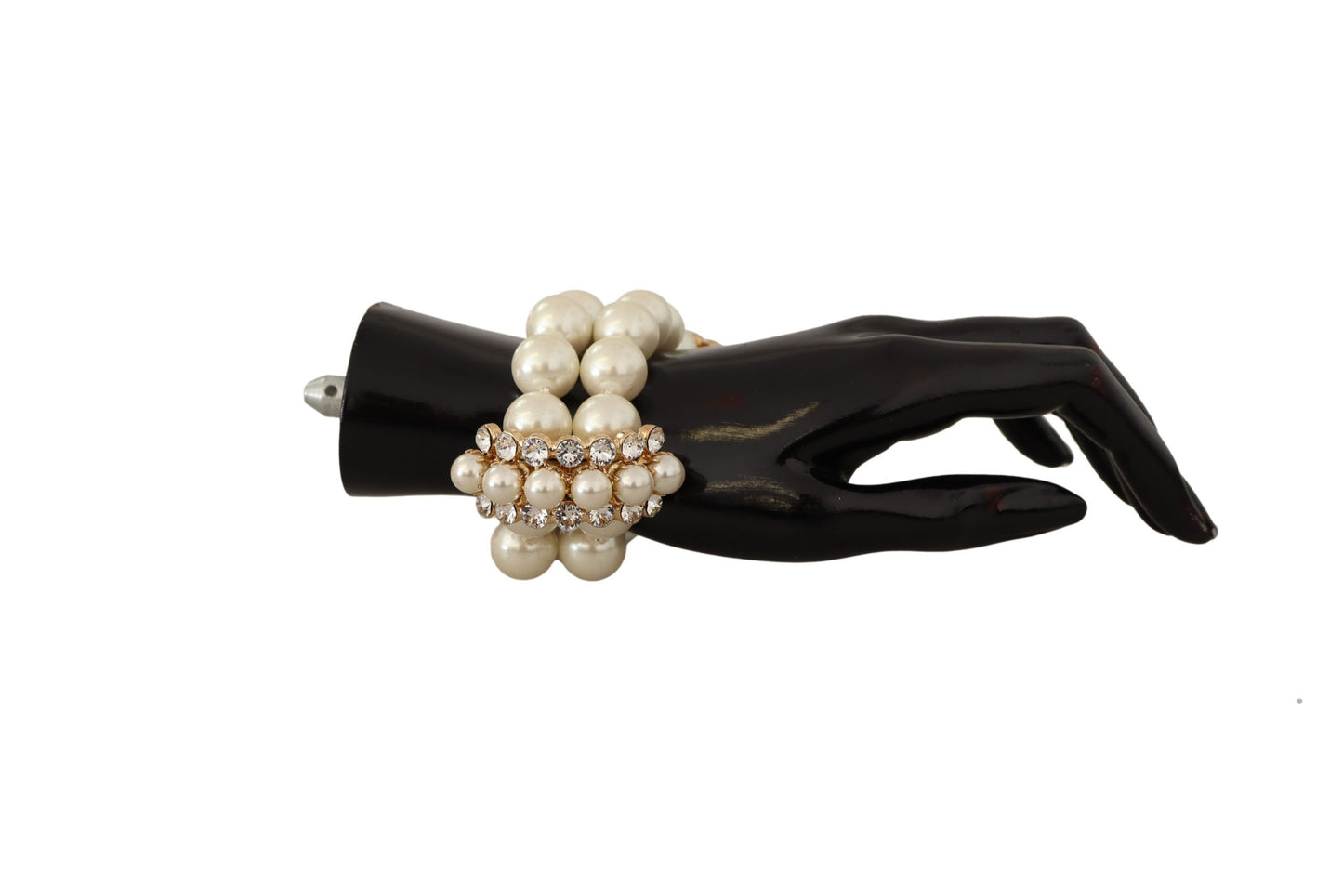 Dolce & Gabbana Elegant Faux Pearl Charm Bracelet