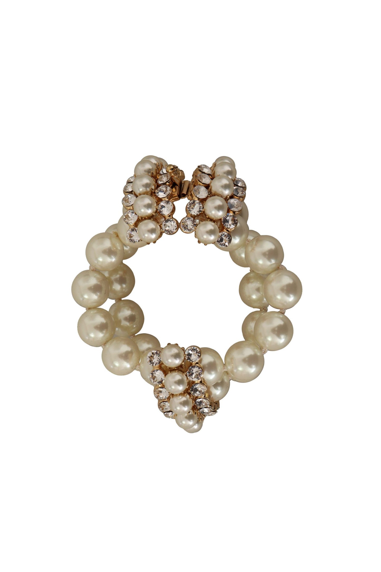 Dolce & Gabbana Elegant Faux Pearl Charm Bracelet