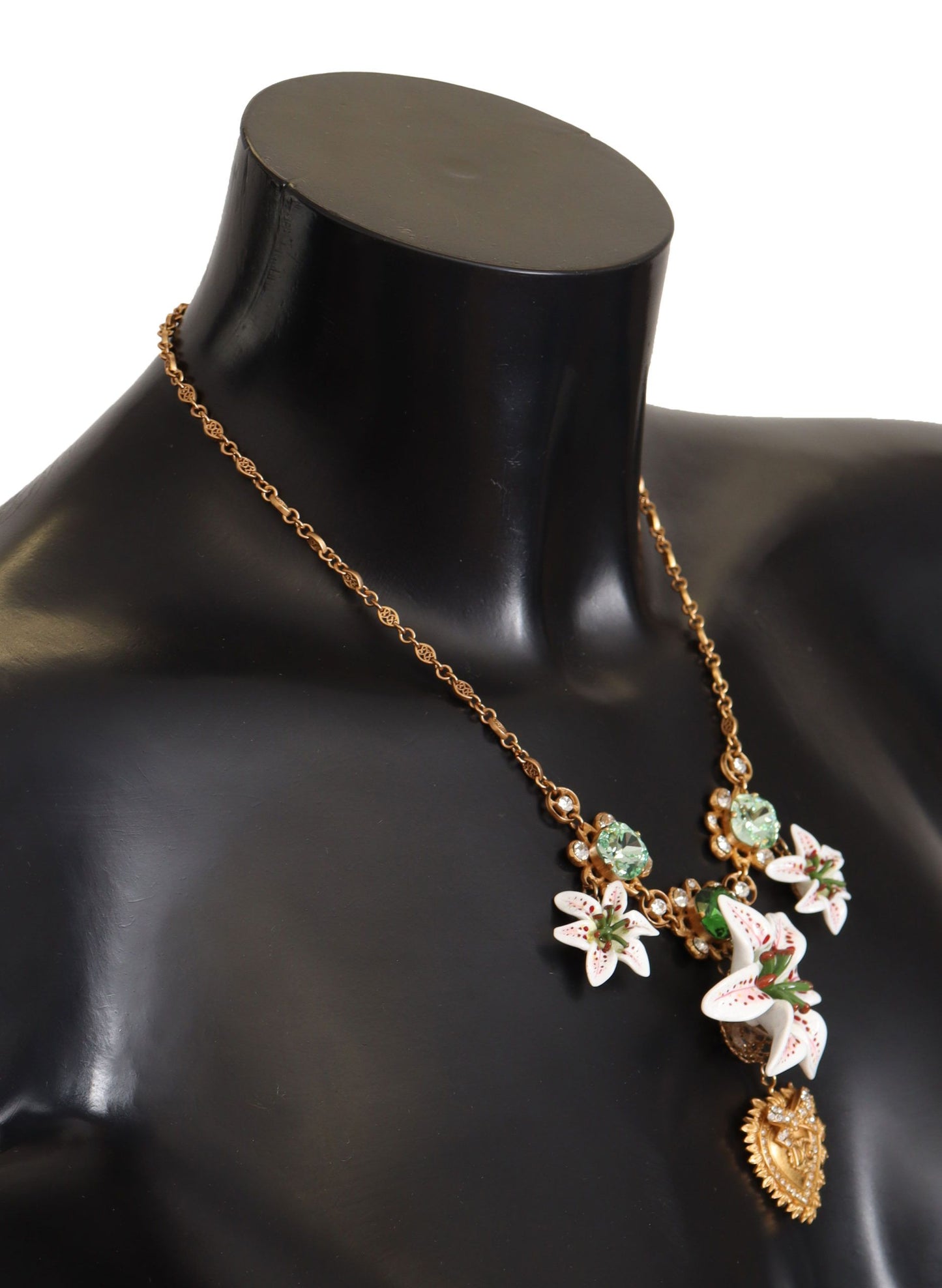 Dolce & Gabbana Elegant Lilium Motif Statement Necklace