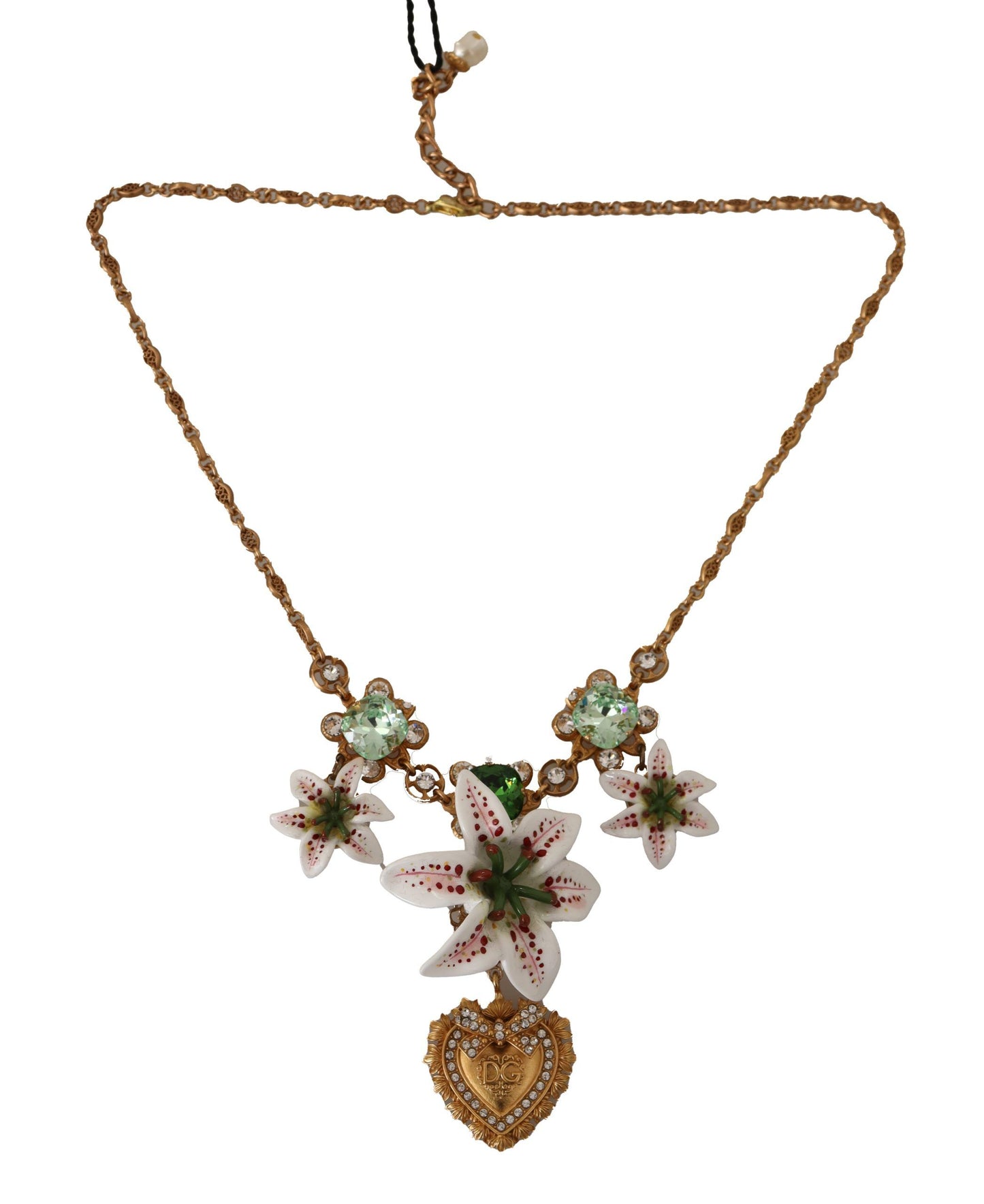 Dolce & Gabbana Elegant Lilium Motif Statement Necklace