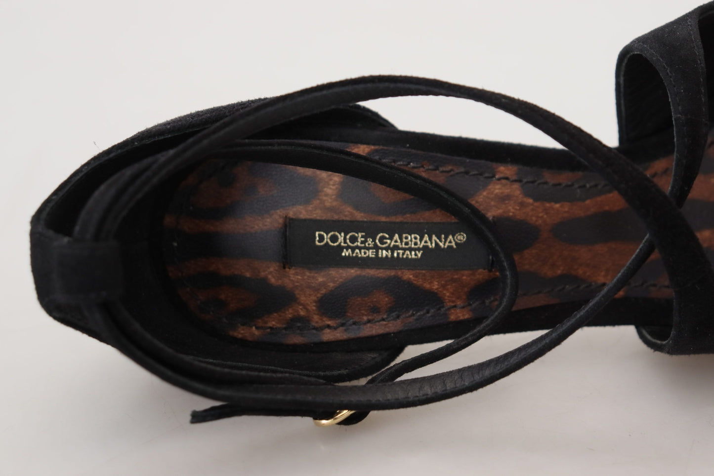 Dolce & Gabbana Elegant Ankle Strap Suede Heels