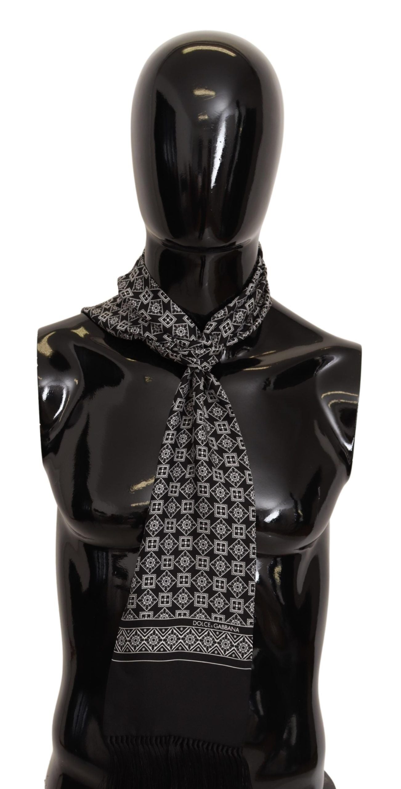 Dolce & Gabbana Elegant Silk Fringe Scarf