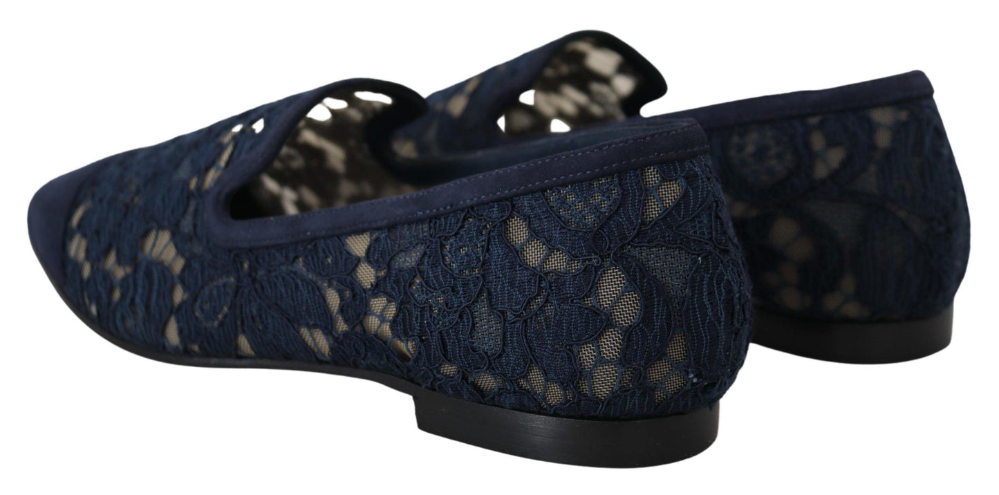 Dolce & Gabbana Elegant Blue Loafers Flats - Summer Chic