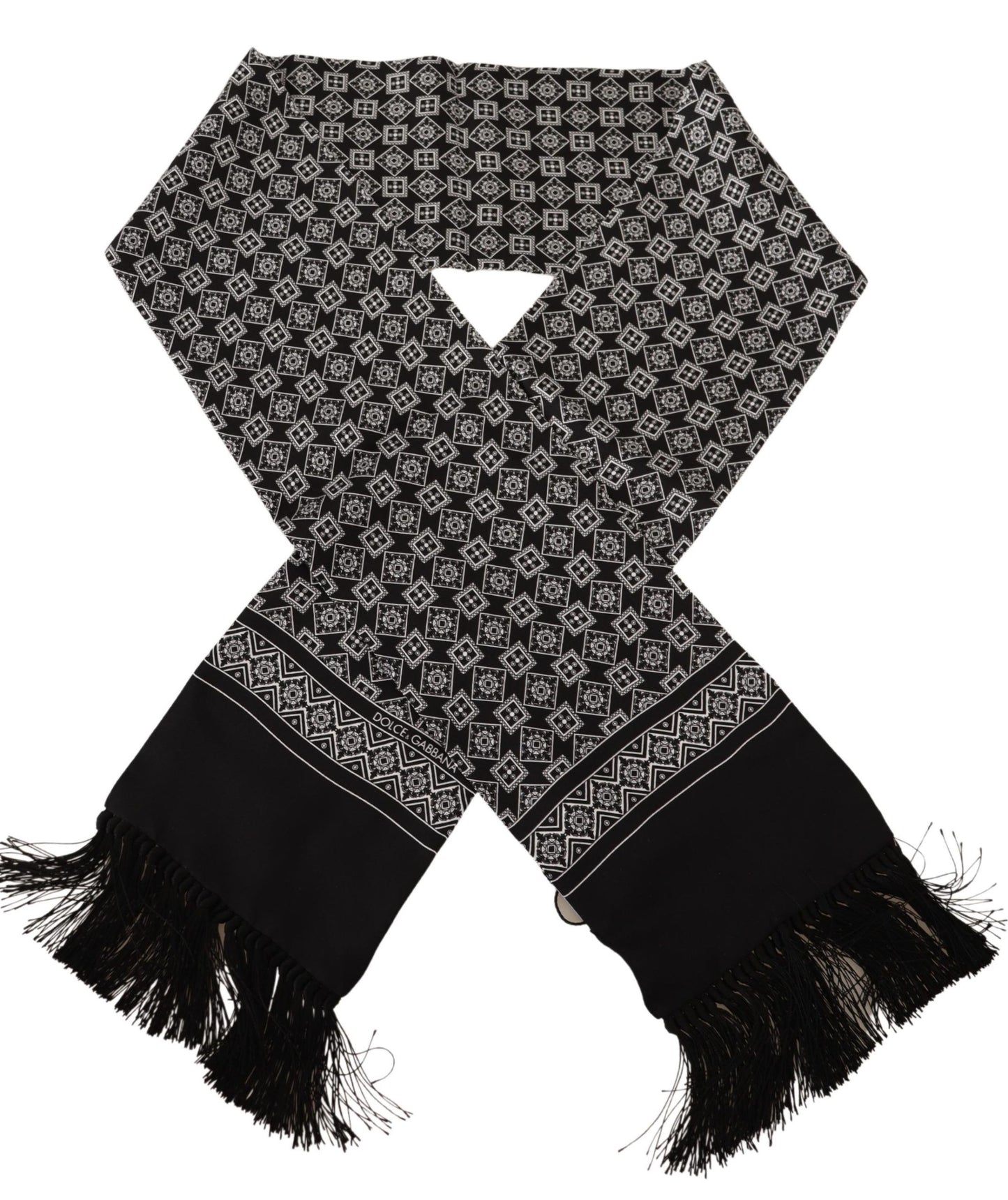 Dolce & Gabbana Elegant Silk Fringe Scarf