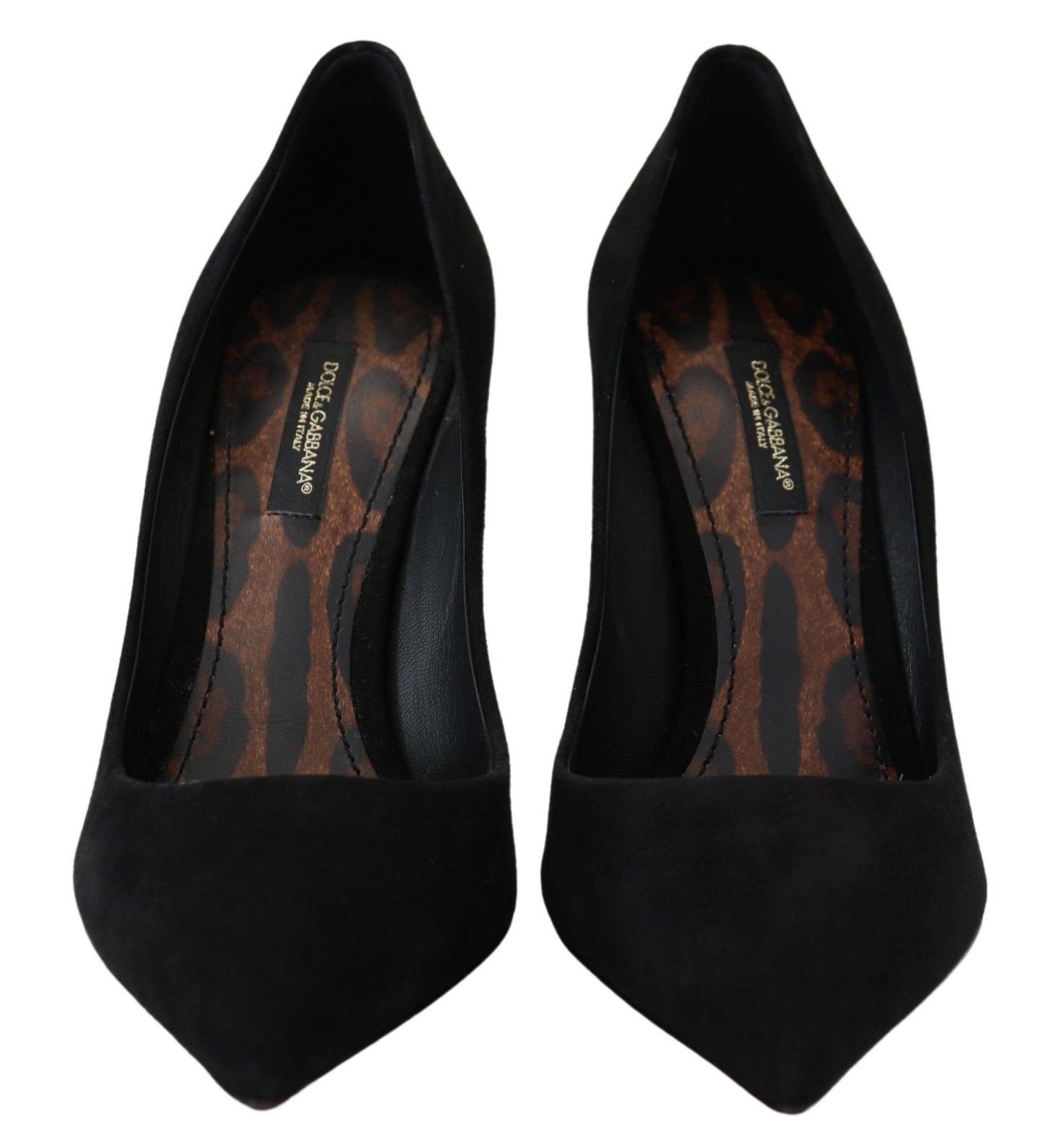 Dolce & Gabbana Elegant Black Suede Stiletto Pumps