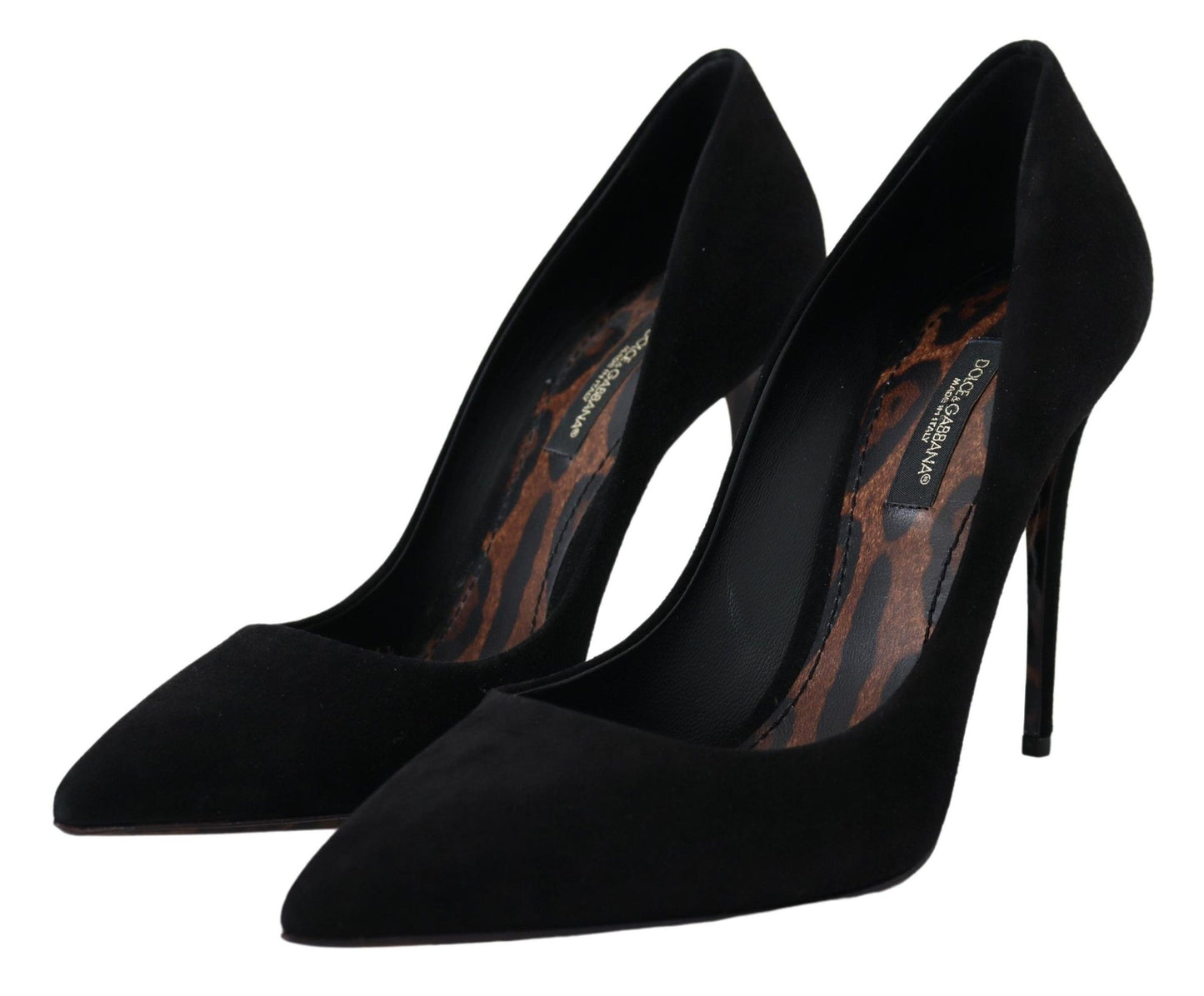 Dolce & Gabbana Elegant Black Suede Stiletto Pumps