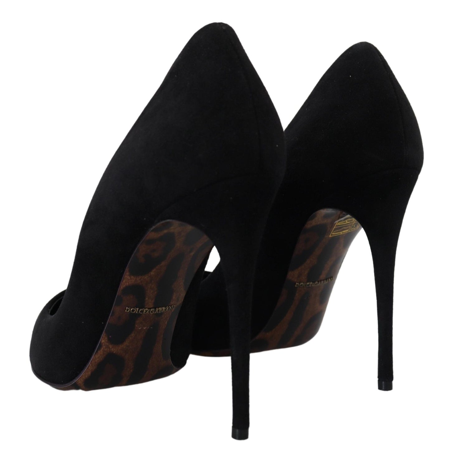 Dolce & Gabbana Elegant Black Suede Stiletto Pumps