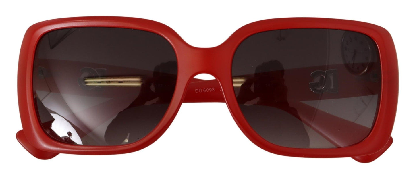 Dolce & Gabbana Elegant Red Square Sunglasses for Women