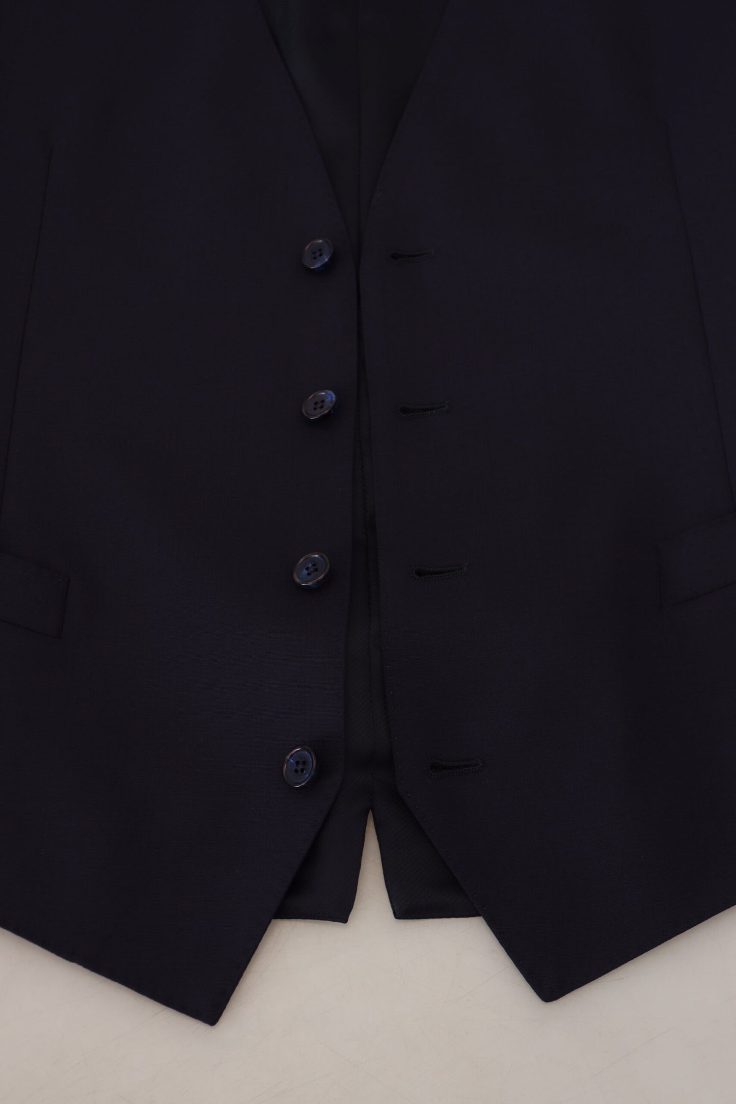 Dolce & Gabbana Elegant Navy Wool Blend Martini Blazer