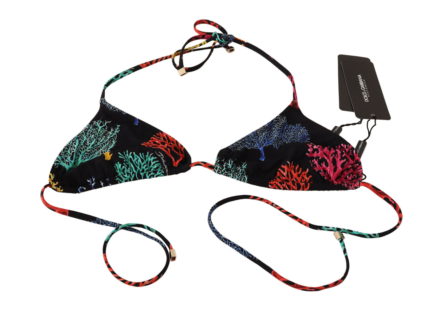 Dolce & Gabbana Chic Corals Print Bikini Top