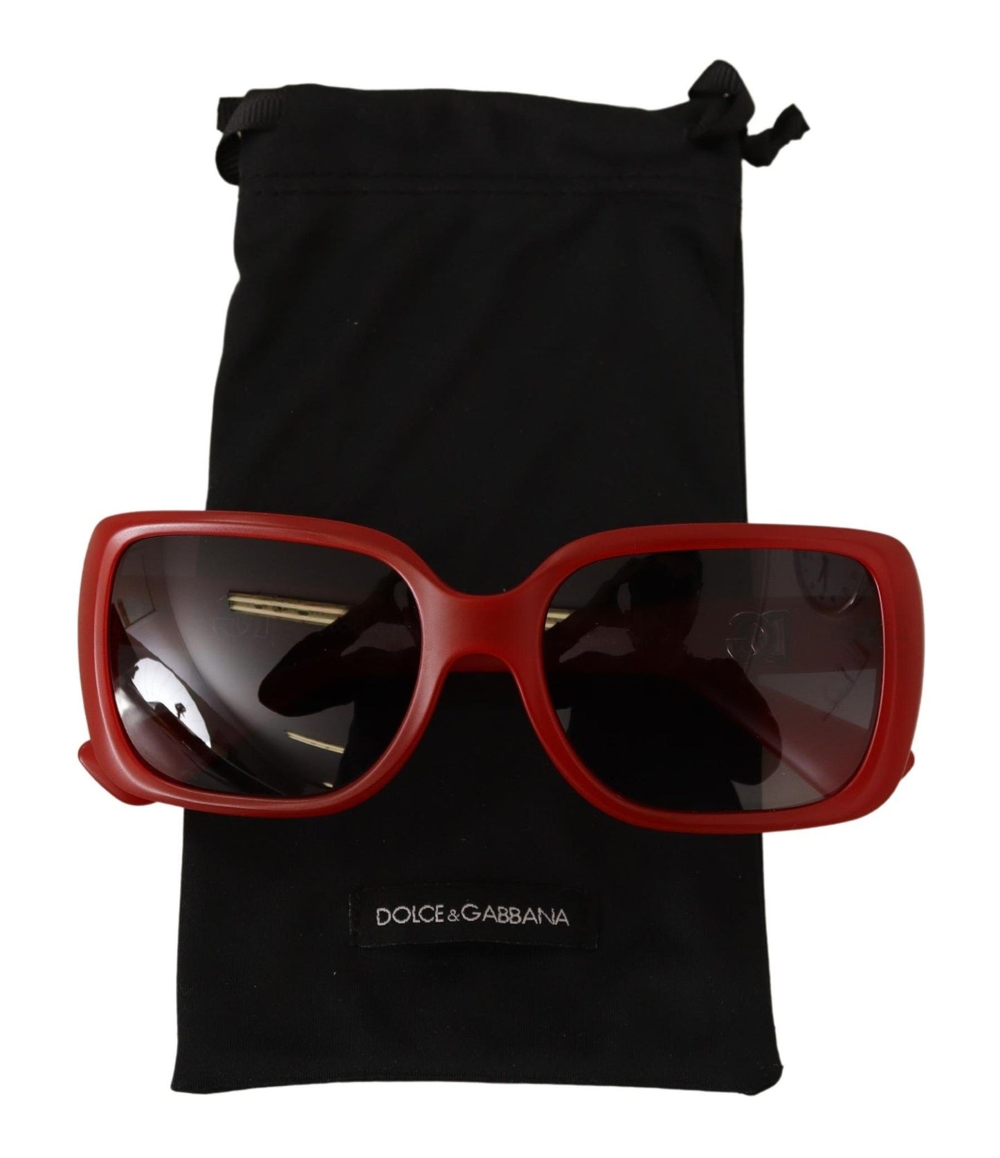 Dolce & Gabbana Elegant Red Square Sunglasses for Women