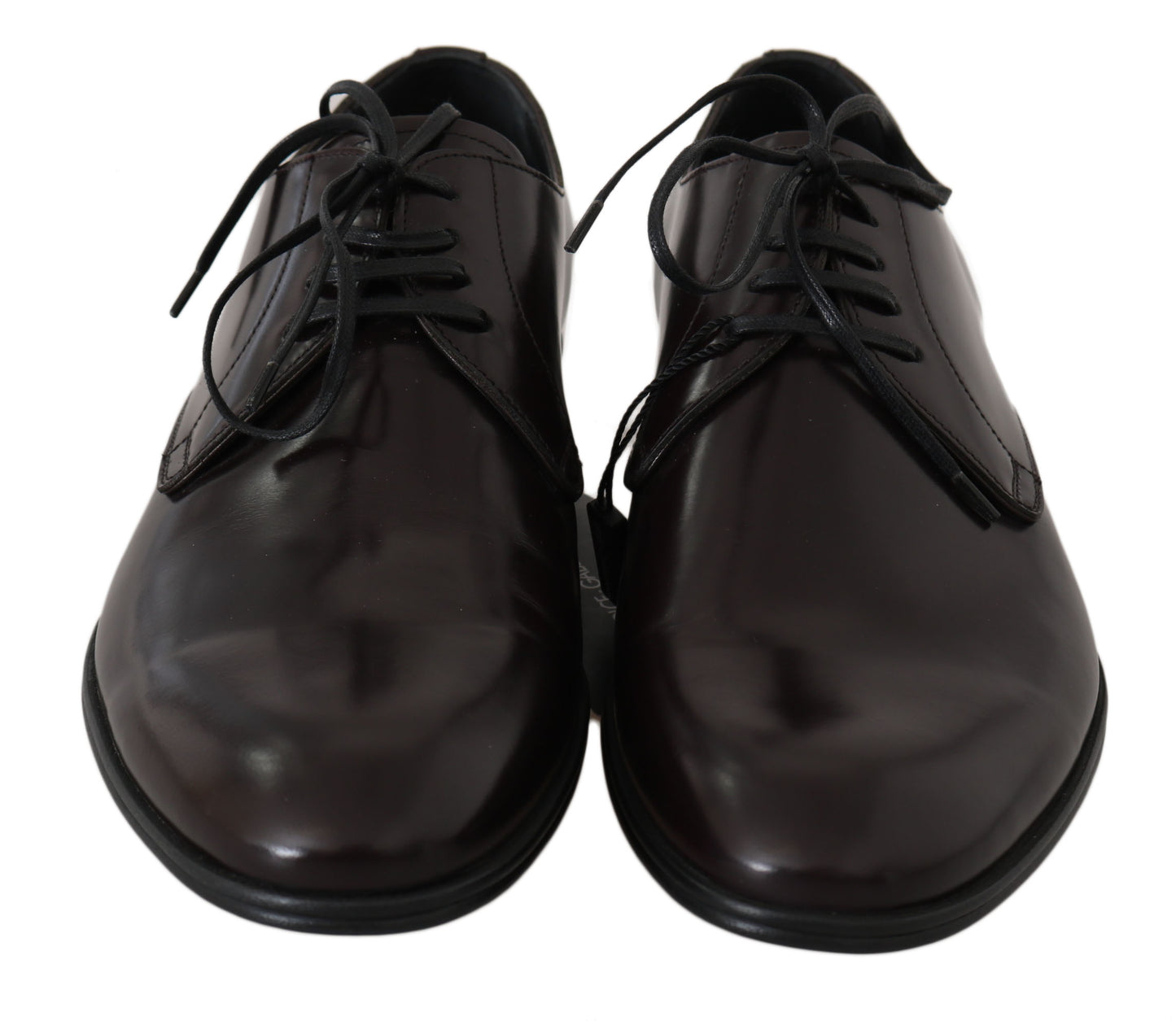 Dolce & Gabbana Elegant Brown Leather Derby Dress Shoes