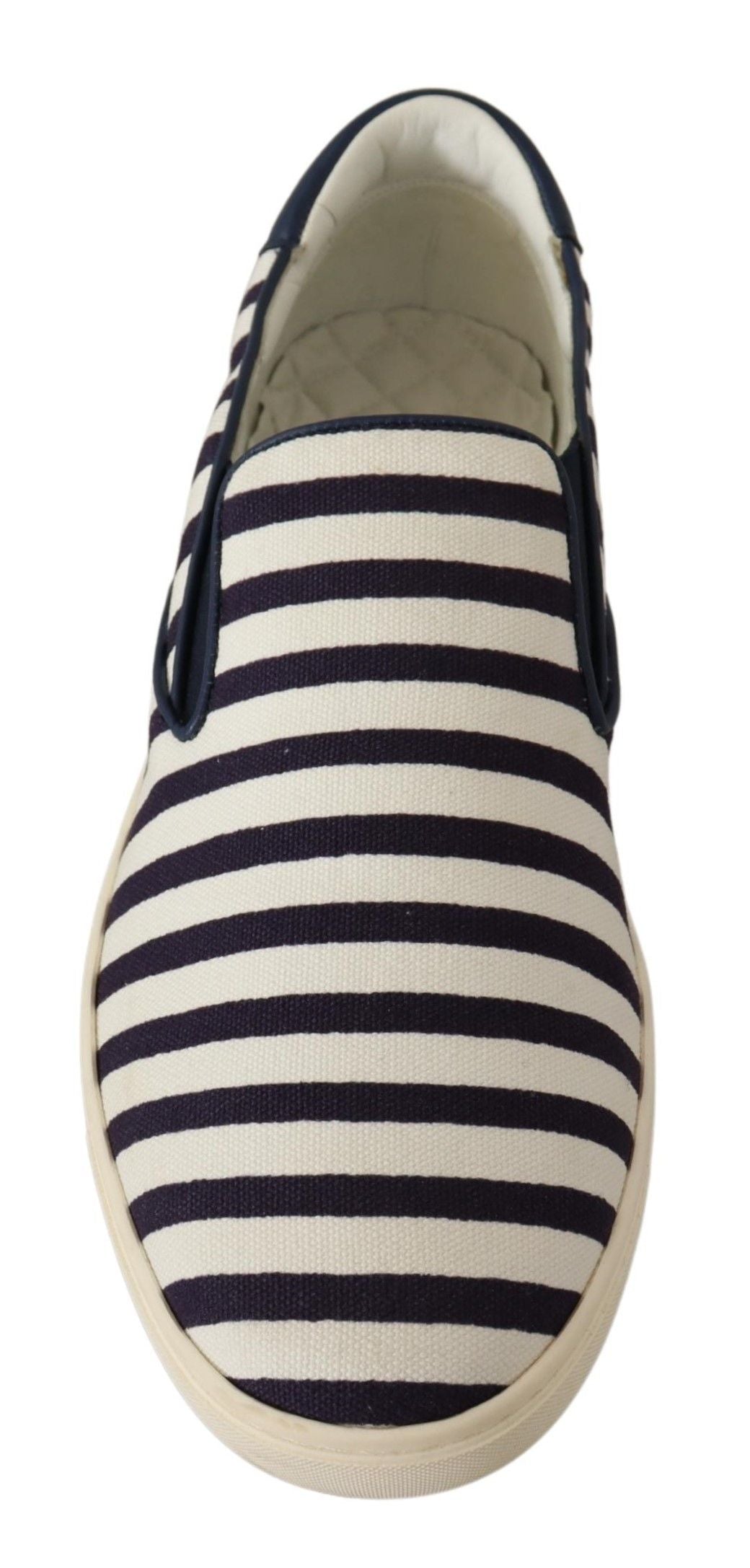 Dolce & Gabbana Elegant Striped Canvas Loafers