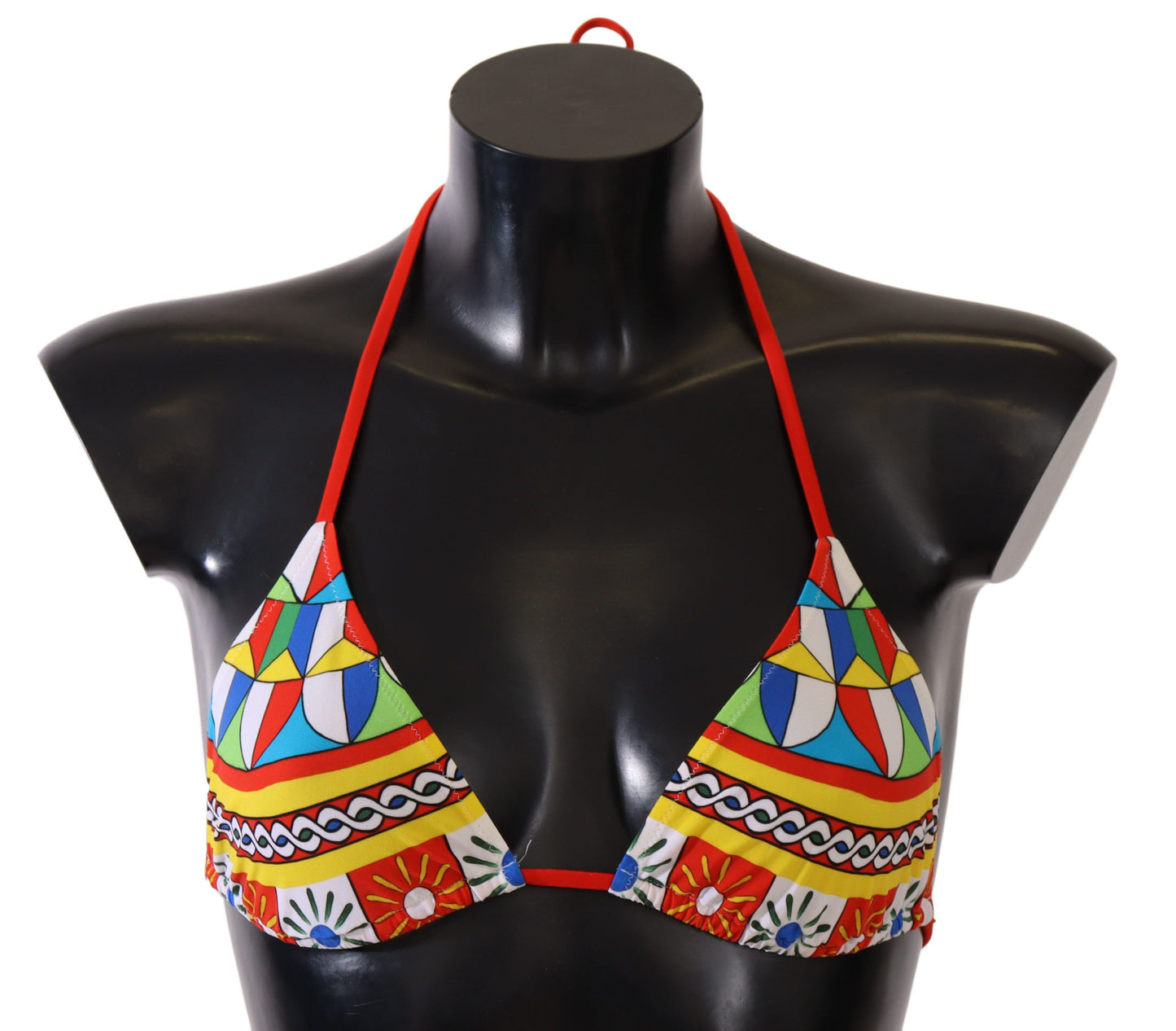 Dolce & Gabbana Multicolor Carretto Print Bikini Top