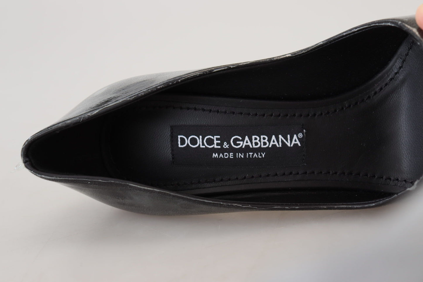 Dolce & Gabbana Elegant Black Gold Detail Heels Pumps