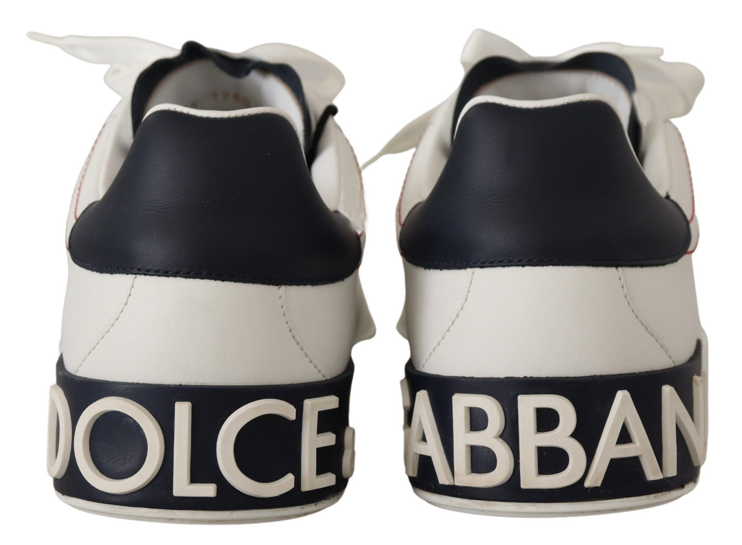 Dolce & Gabbana Sleek White Leather Casual Sneakers