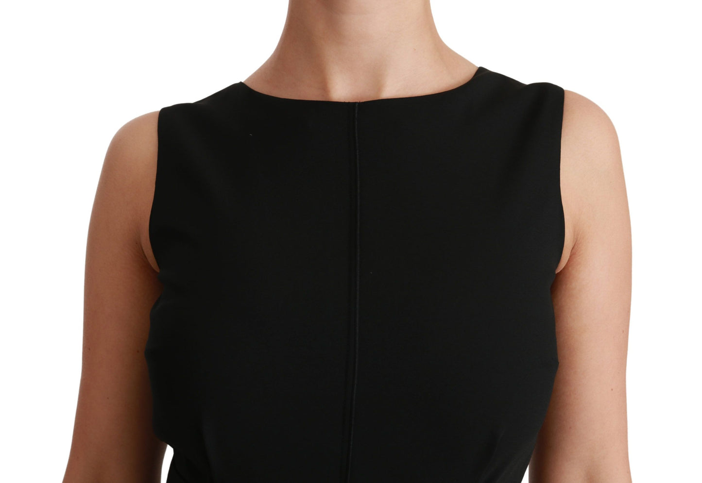 Dolce & Gabbana Black Sheath Stretch Formal Dress