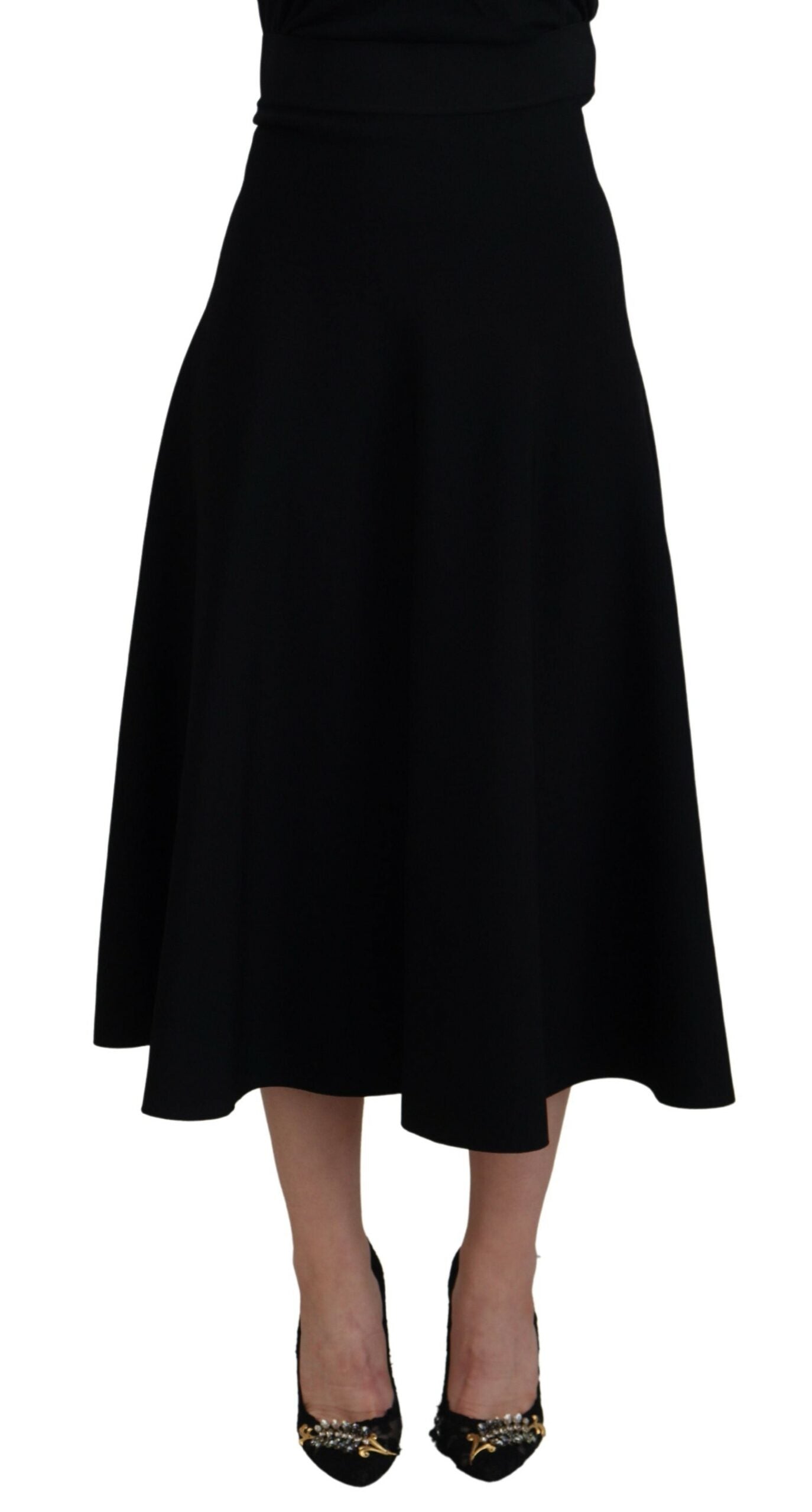 Dolce & Gabbana Elegant High-Waist A-Line Midi Skirt