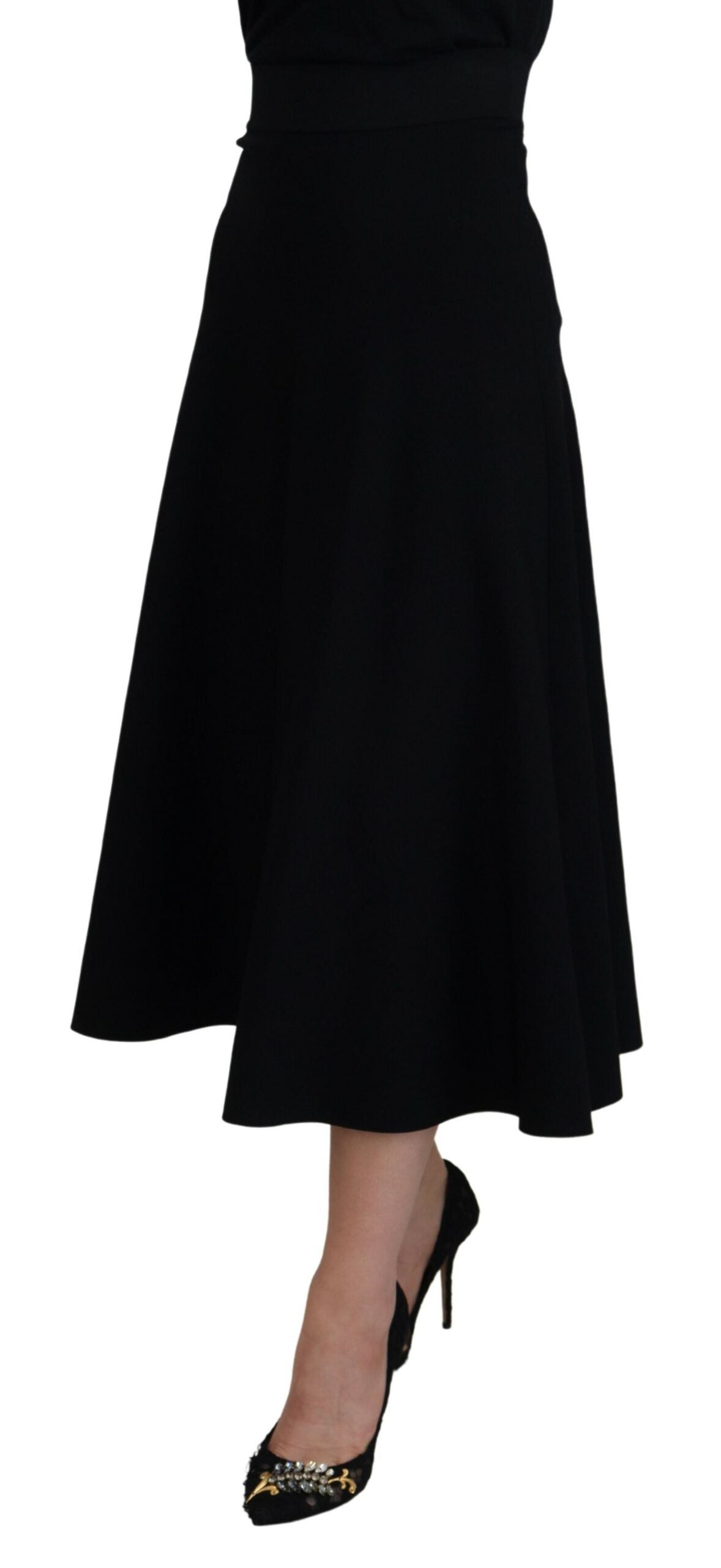 Dolce & Gabbana Elegant High-Waist A-Line Midi Skirt