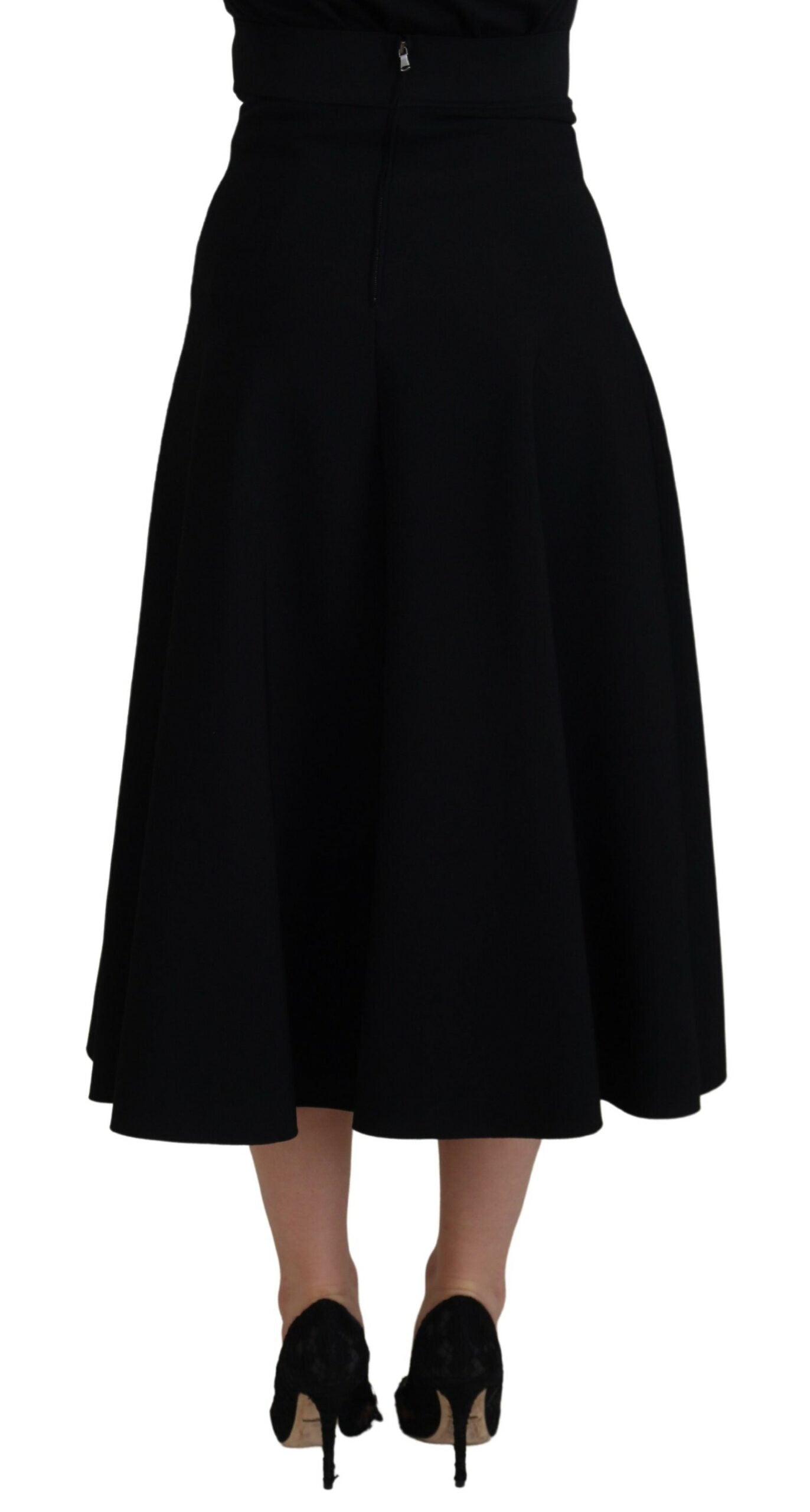 Dolce & Gabbana Elegant High-Waist A-Line Midi Skirt