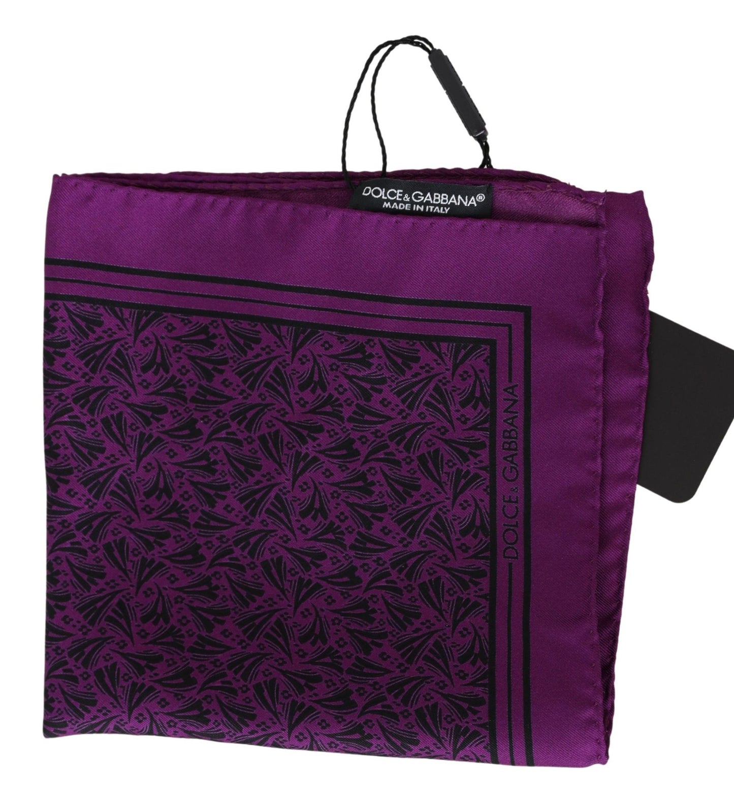 Dolce & Gabbana Elegant Purple Silk Pocket Square Handkerchief