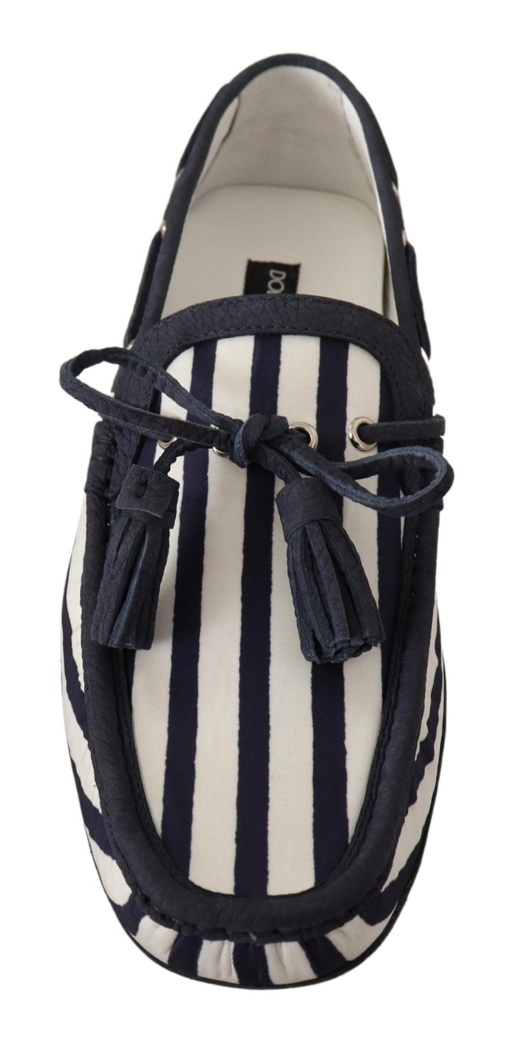 Dolce & Gabbana Elegant Striped Leather Loafers