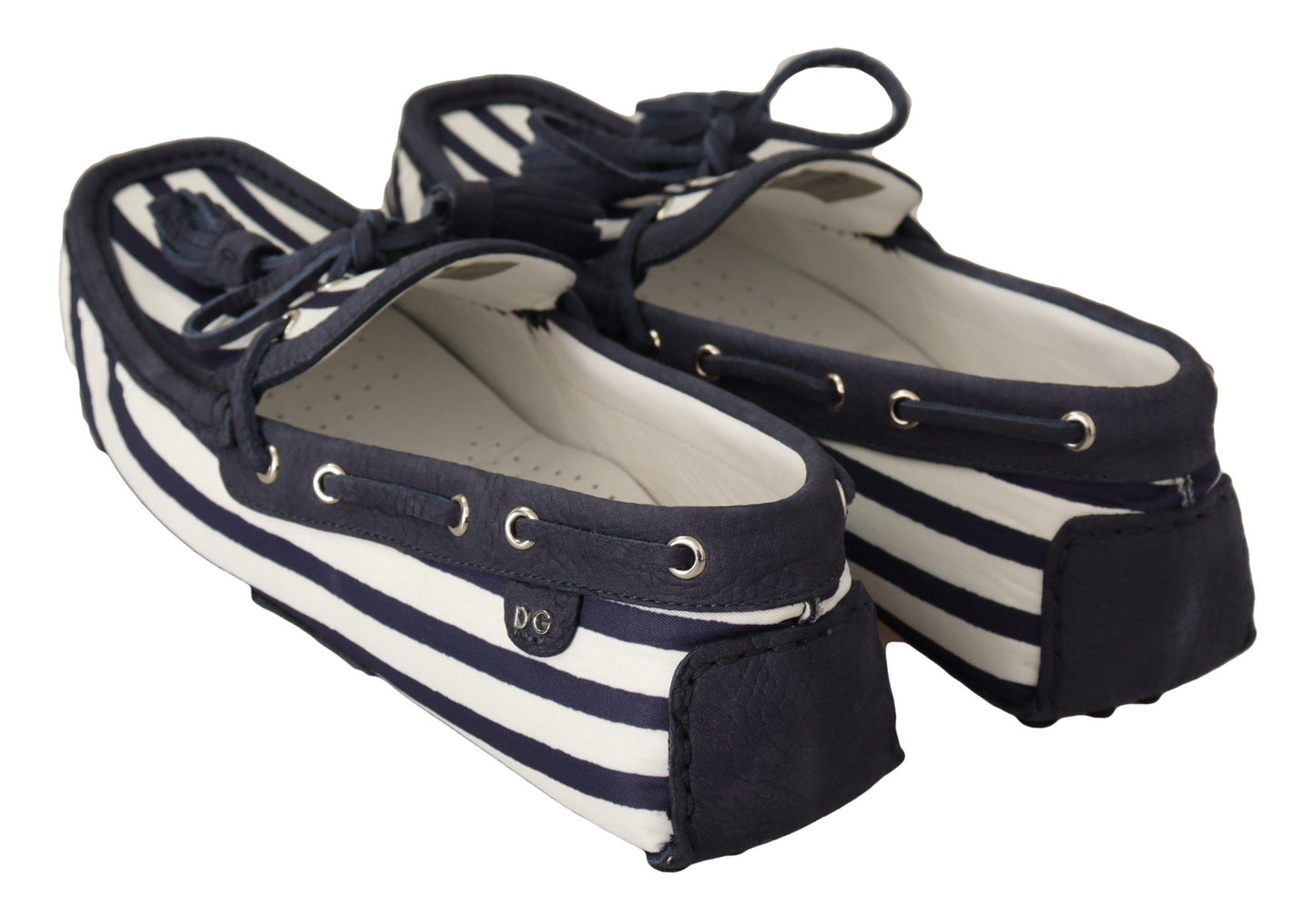 Dolce & Gabbana Elegant Striped Leather Loafers