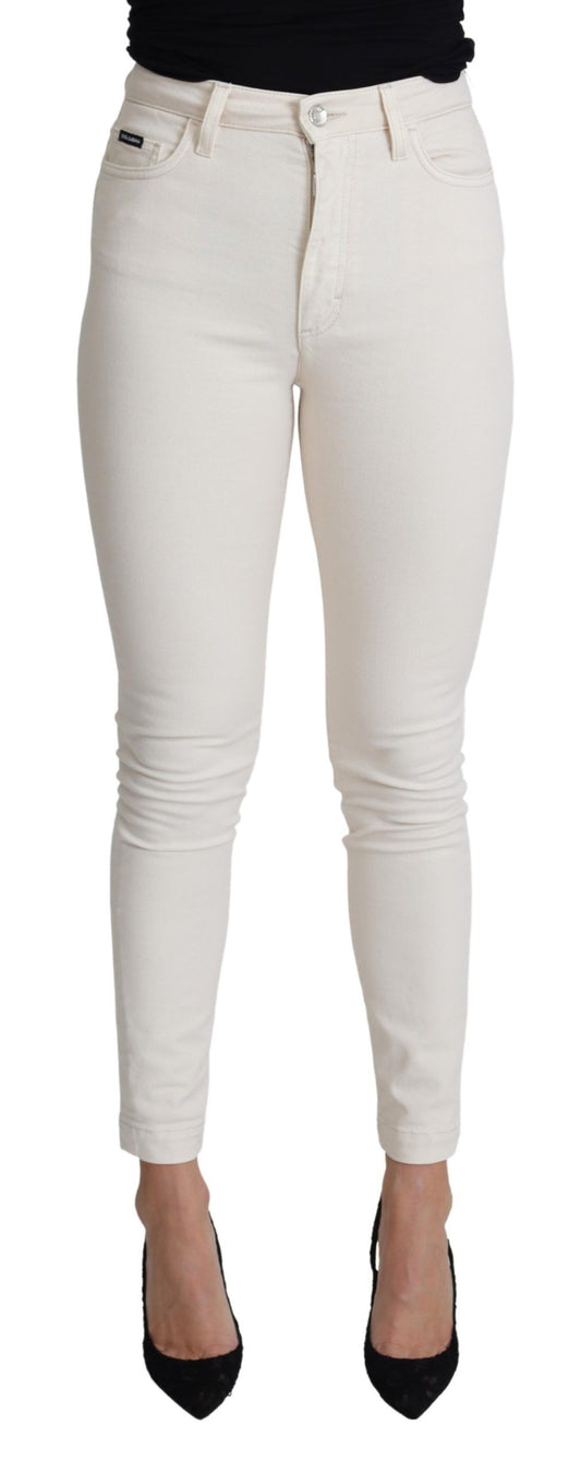 Dolce & Gabbana Chic White Skinny Denim Jeans