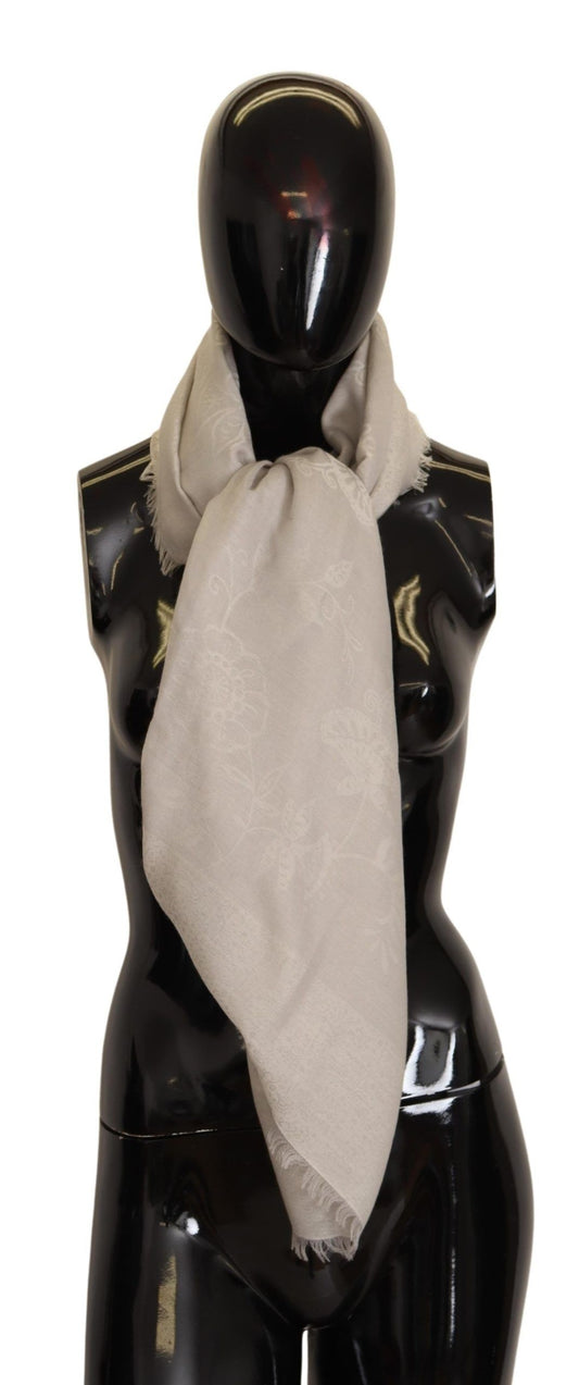 Dolce & Gabbana Chic Off White Cotton Blend Scarf