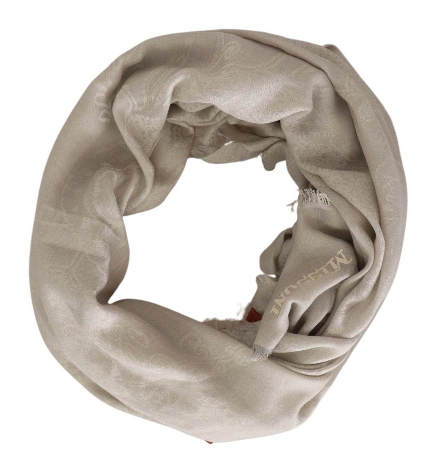 Dolce & Gabbana Chic Off White Cotton Blend Scarf