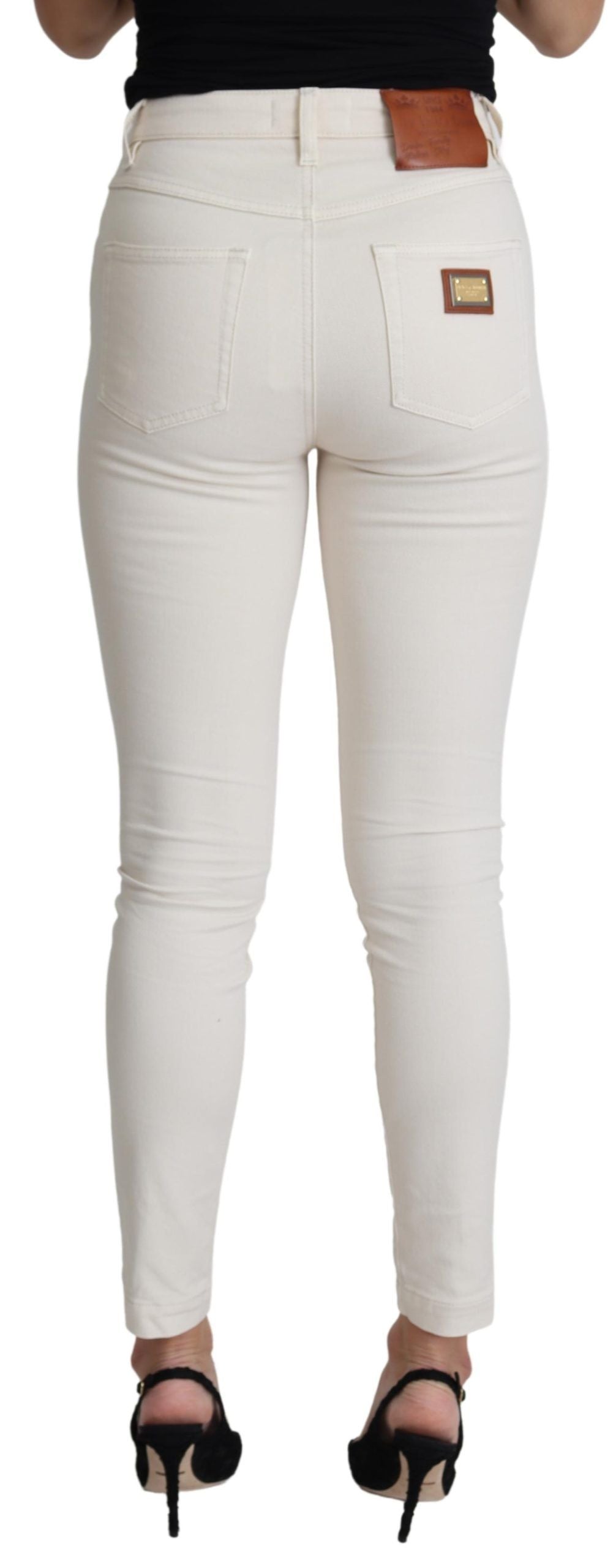 Dolce & Gabbana Chic White Skinny Denim Jeans