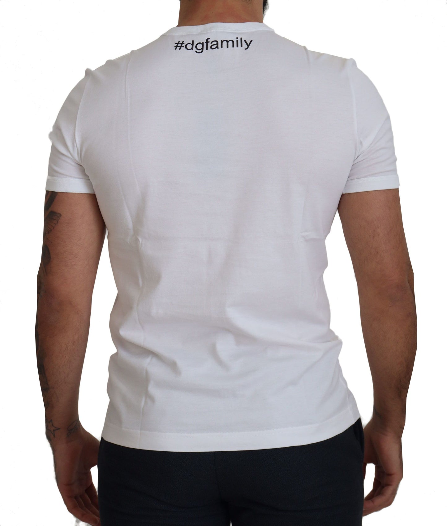 Dolce & Gabbana Elegant White Cotton Crew Neck Tee