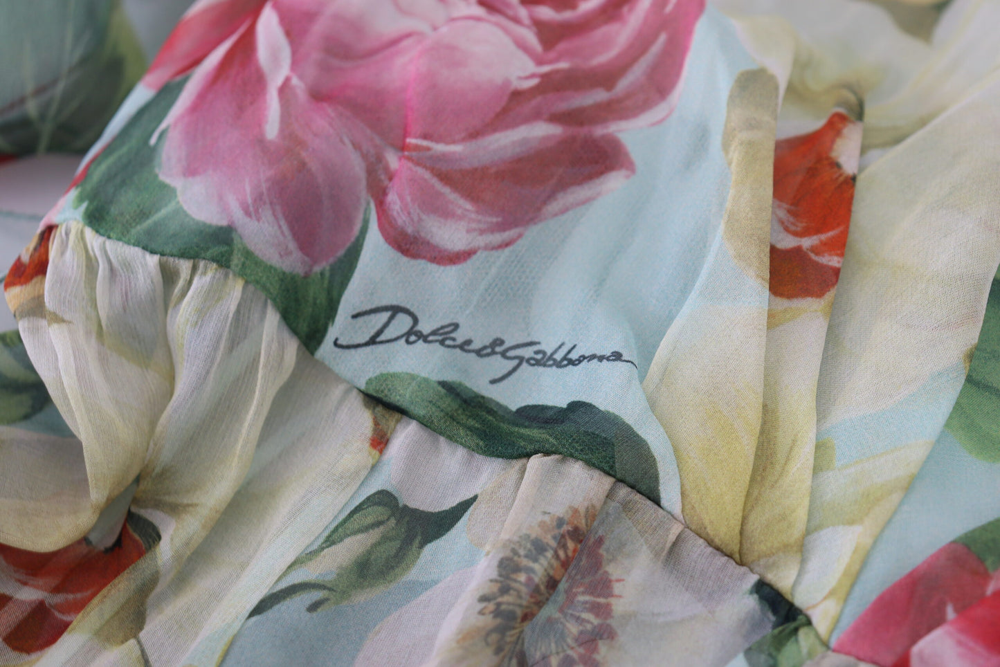 Dolce & Gabbana Elegant Floral Silk Long Dress