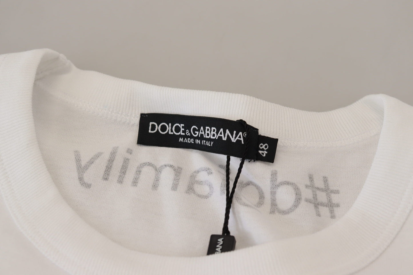 Dolce & Gabbana Elegant White Cotton Crew Neck Tee