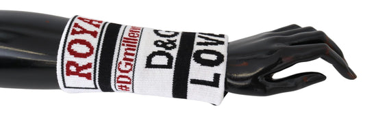 Dolce & Gabbana Multicolor Wool Knit D&G Love Wristband Wrap