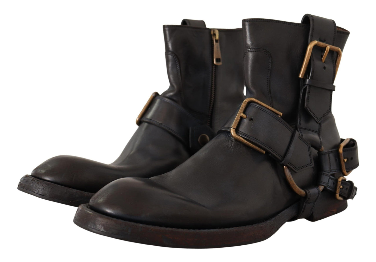 Dolce & Gabbana Elegant Michelangelo Leather Ankle Boots