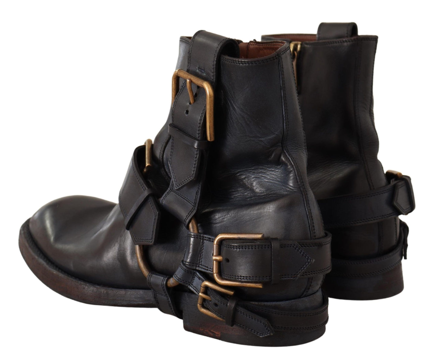 Dolce & Gabbana Elegant Michelangelo Leather Ankle Boots