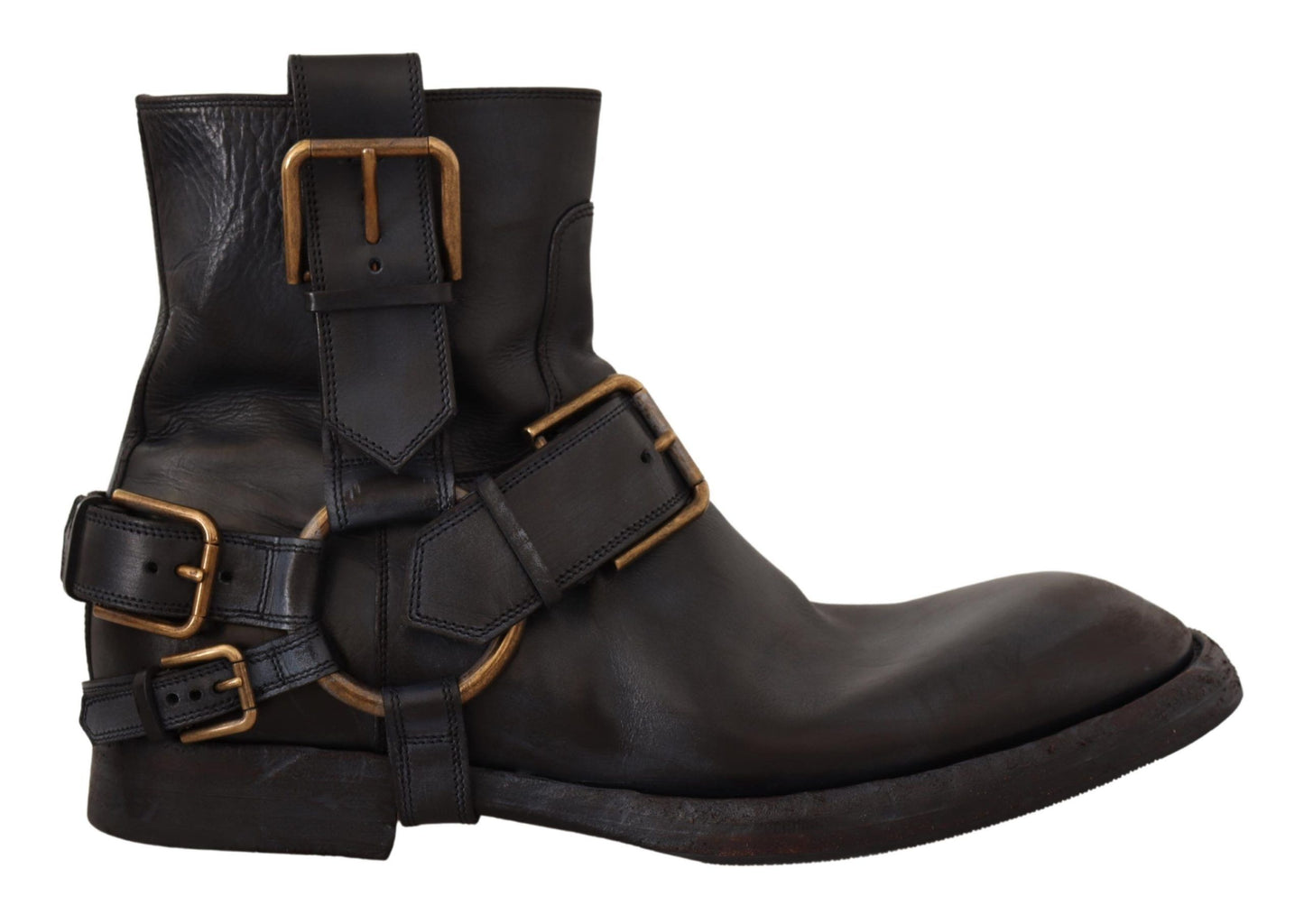 Dolce & Gabbana Elegant Michelangelo Leather Ankle Boots